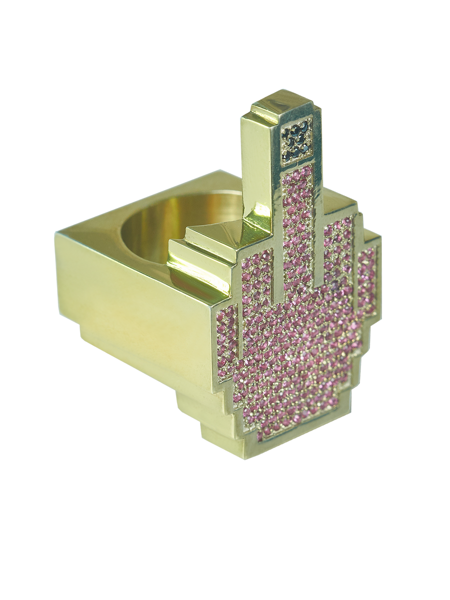 Pixel Middle Finger Ring NATASHA ZINKO