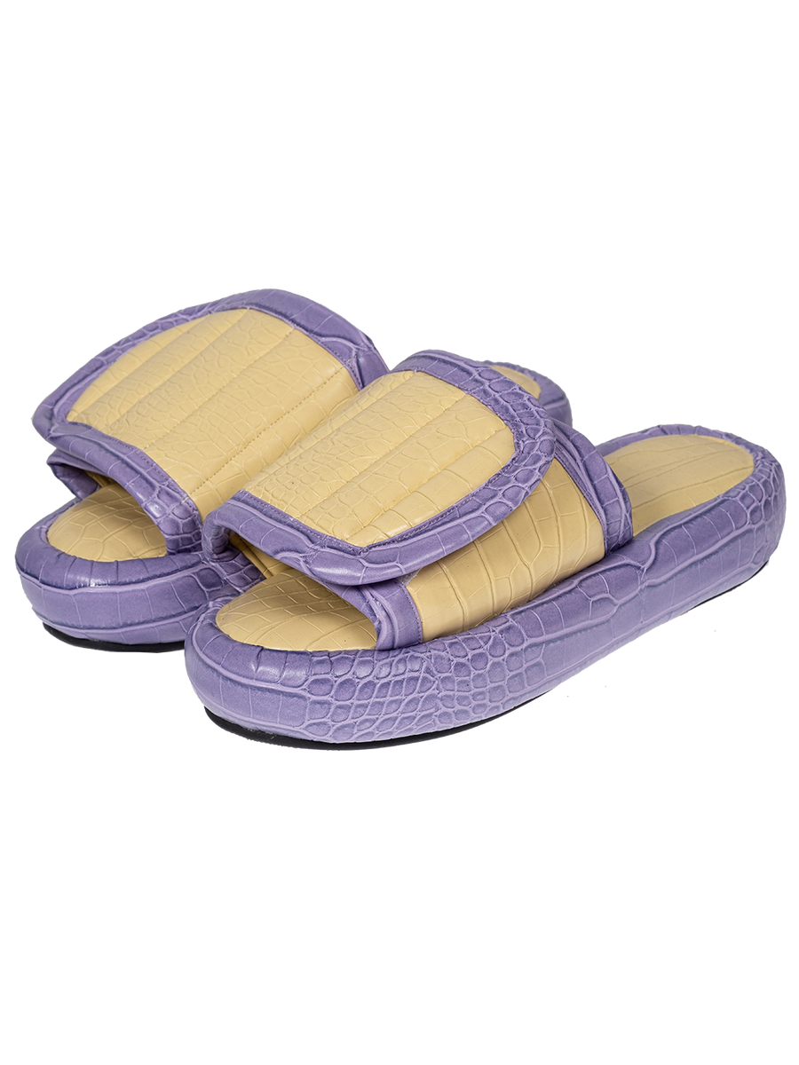 The Faux Leather Slides. NATASHA ZINKO