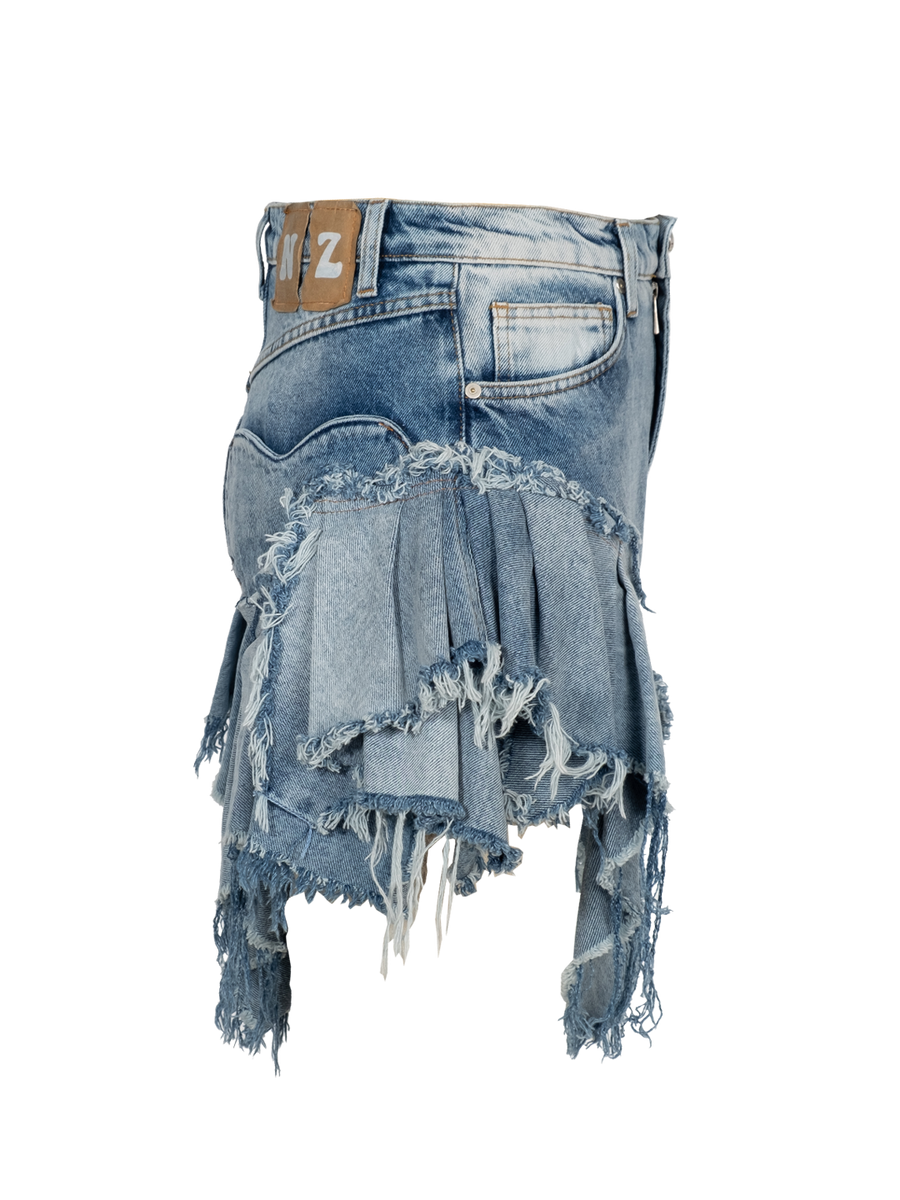 Frilled Denim Shorts NATASHA ZINKO