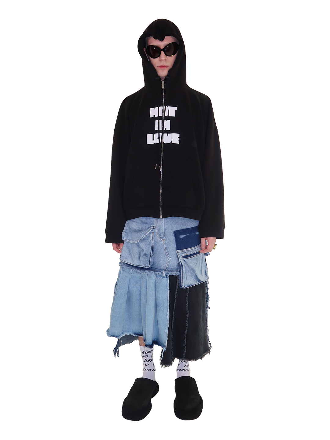 Not in Love Heart Hoodie