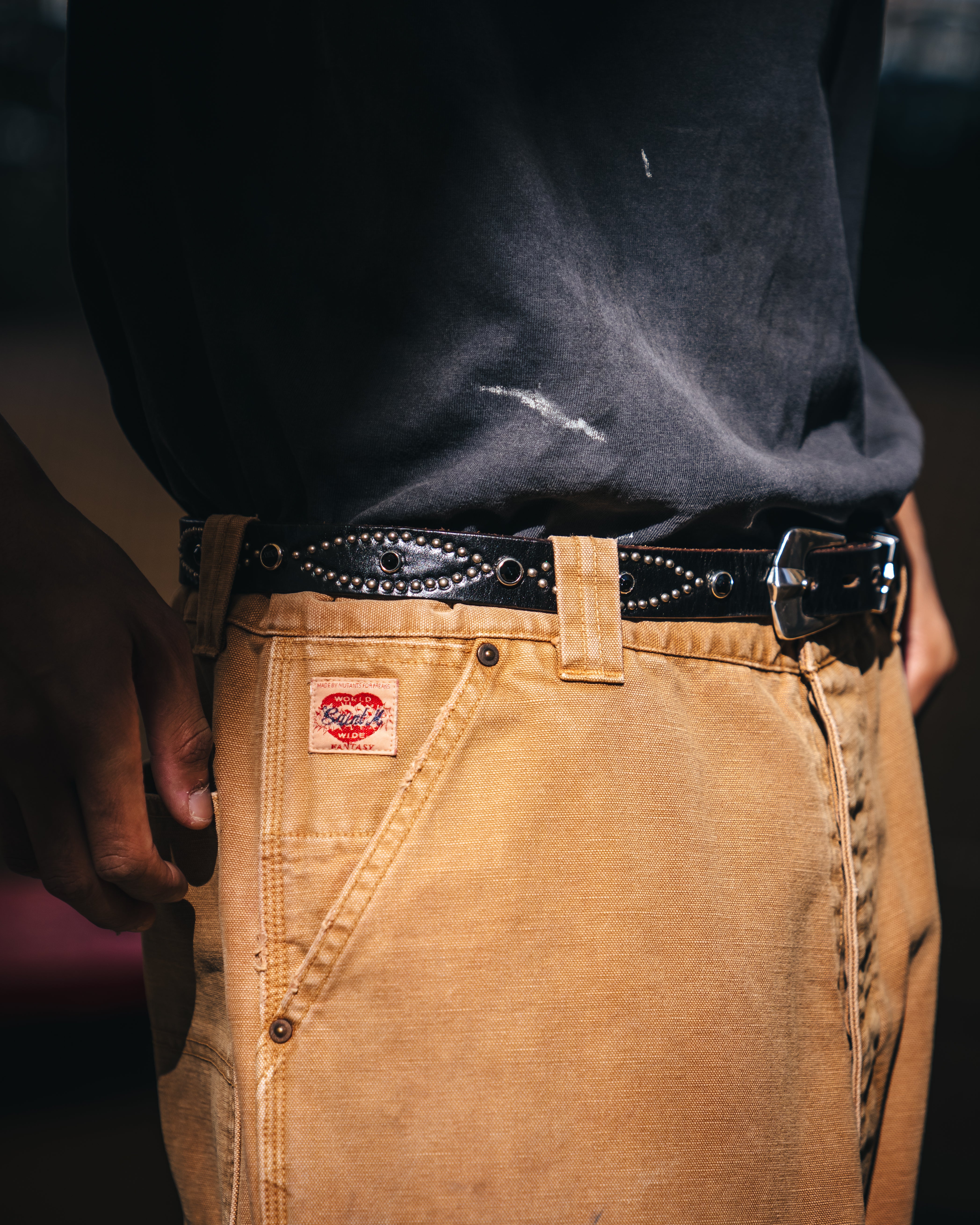 SAINT MXXXXXX BELT NARROW/RINBW STONE