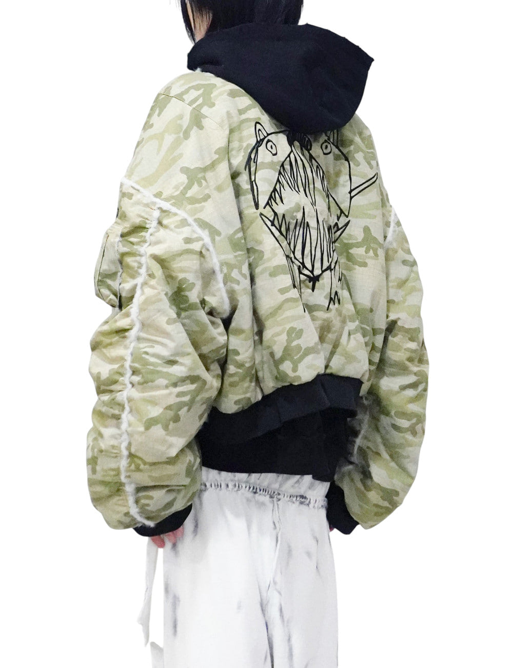 WASHED CAMO BOMBER