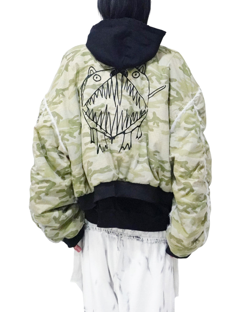 WASHED CAMO BOMBER