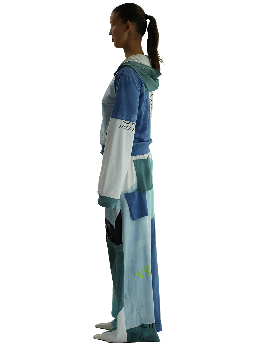 Upcycled Zip Front Hoodie