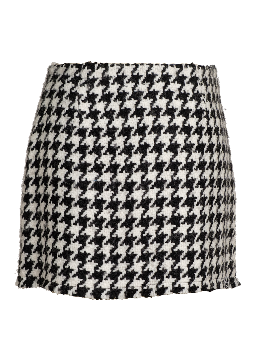 Pied-De-Poule Mini Wrap Skirt