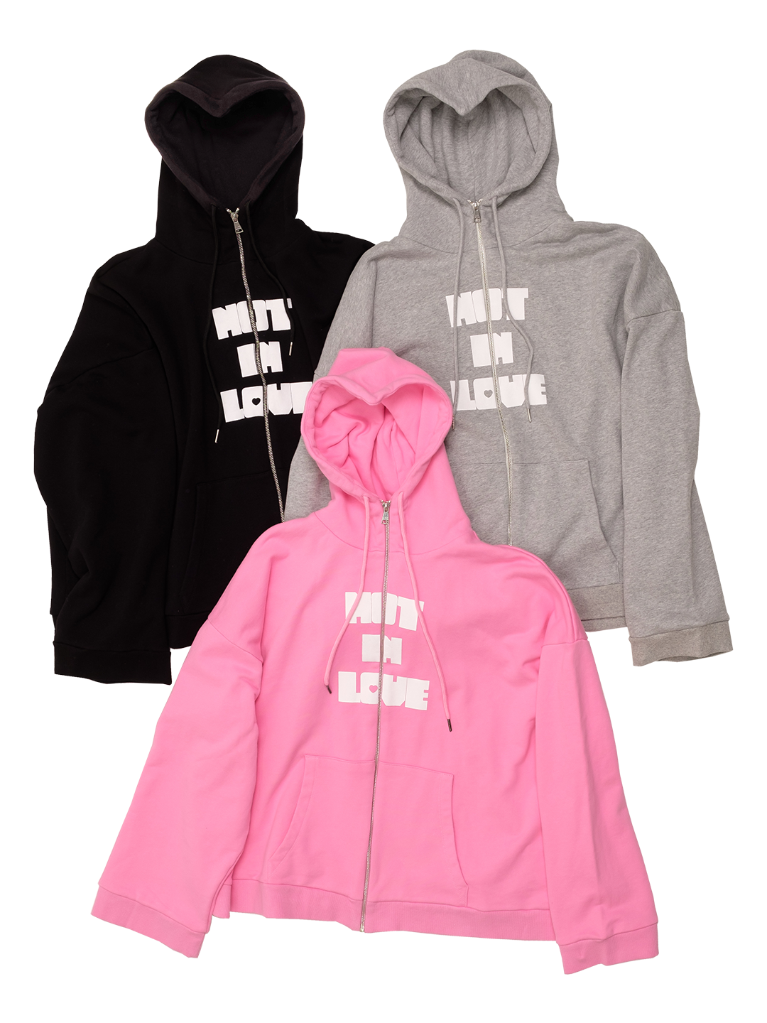 Not in Love Heart Hoodie