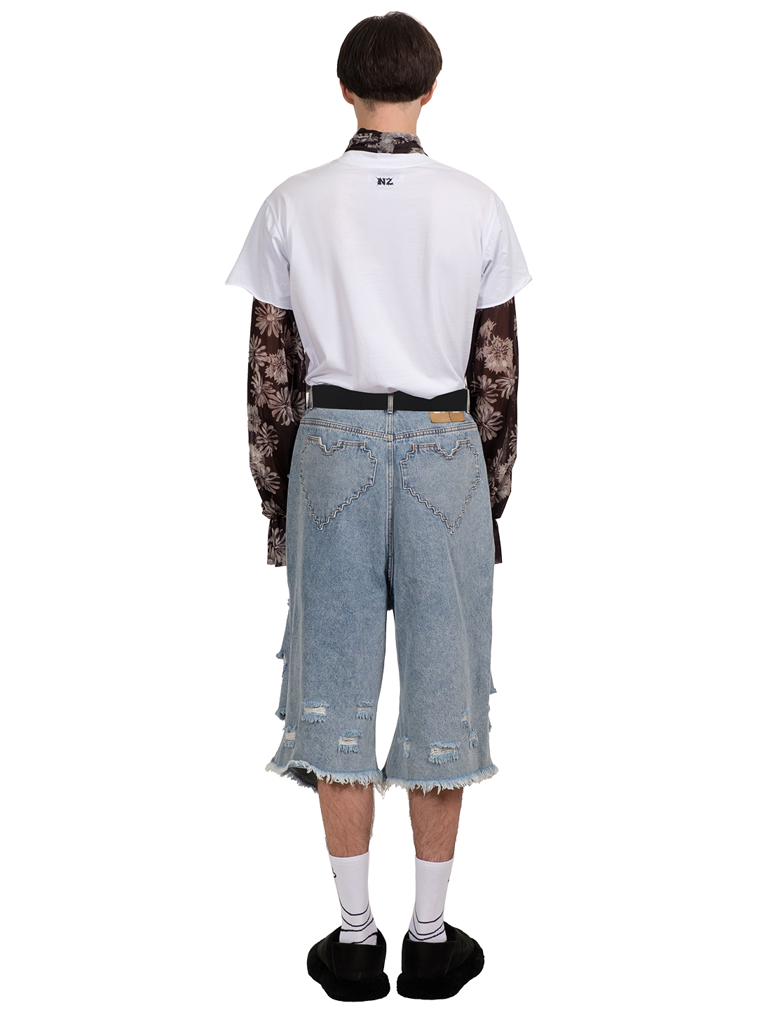 Combo Floral Print T-Shirt Pussy Bow Blouse