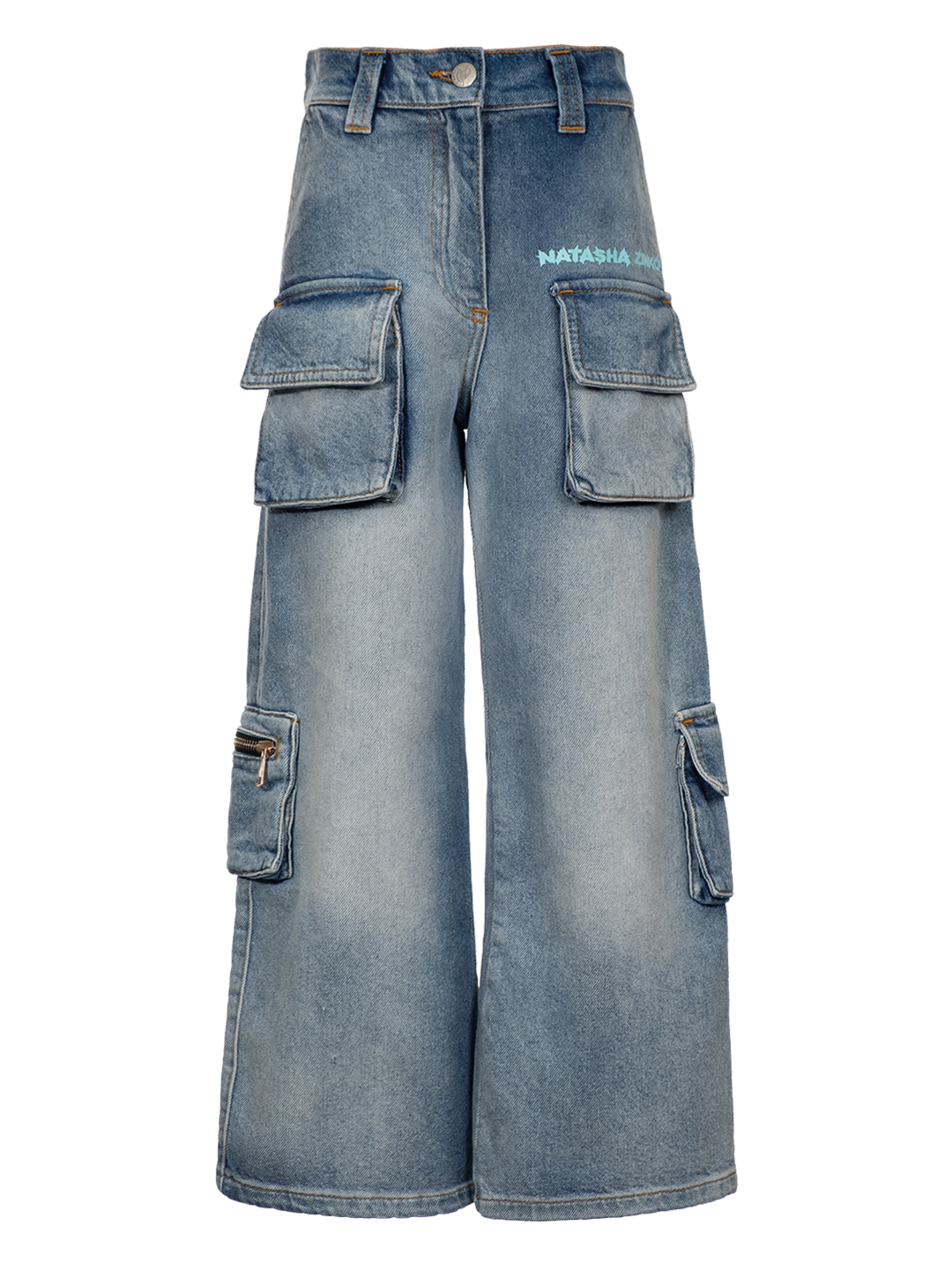DENIM CARGO PANTS