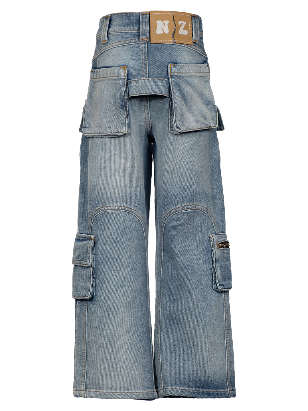 DENIM CARGO PANTS