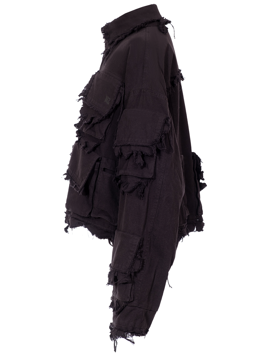 Hemp Denim Cropped Cargo Jacket