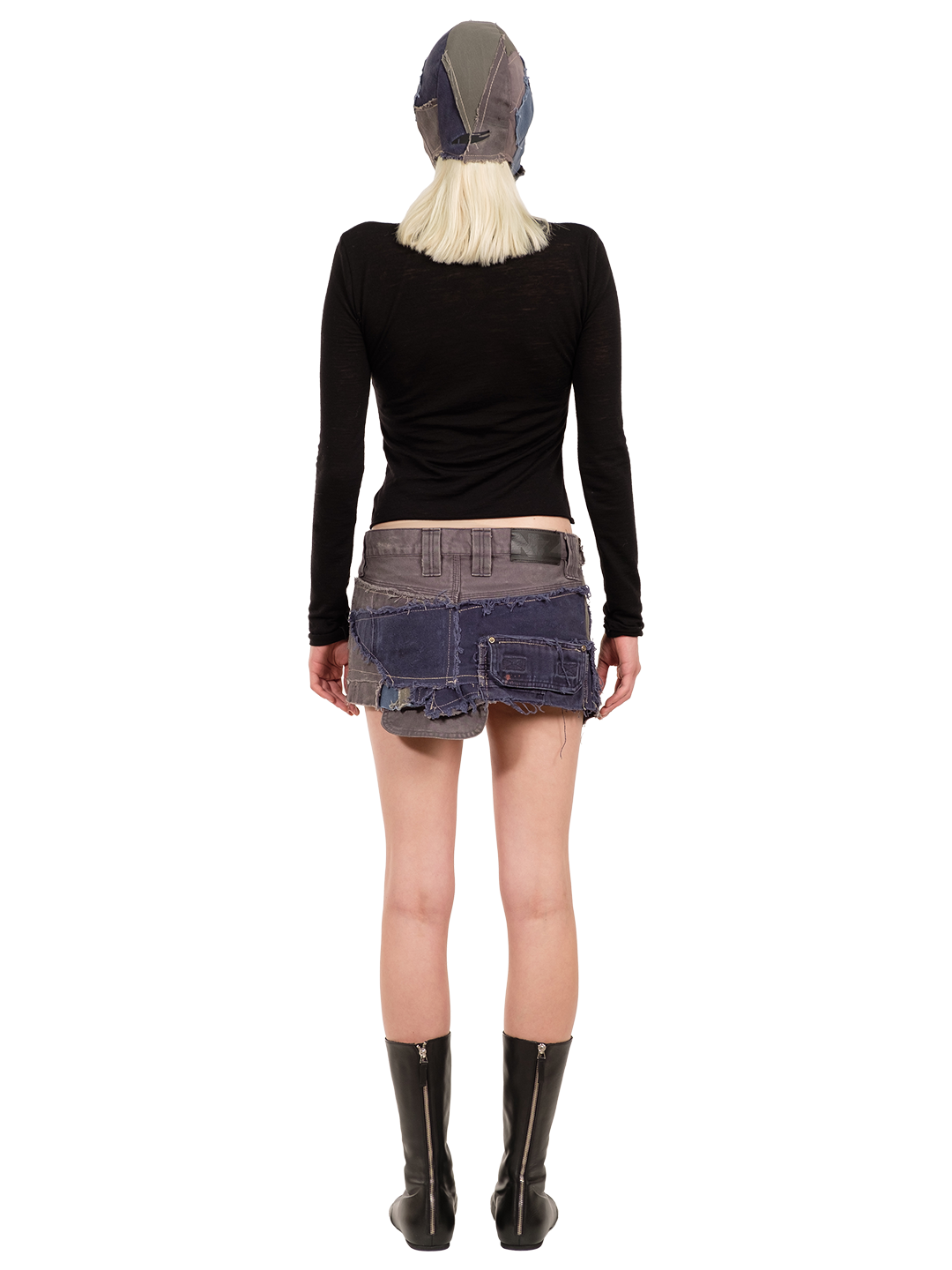 UPCYCLED MINI DENIM SKIRT