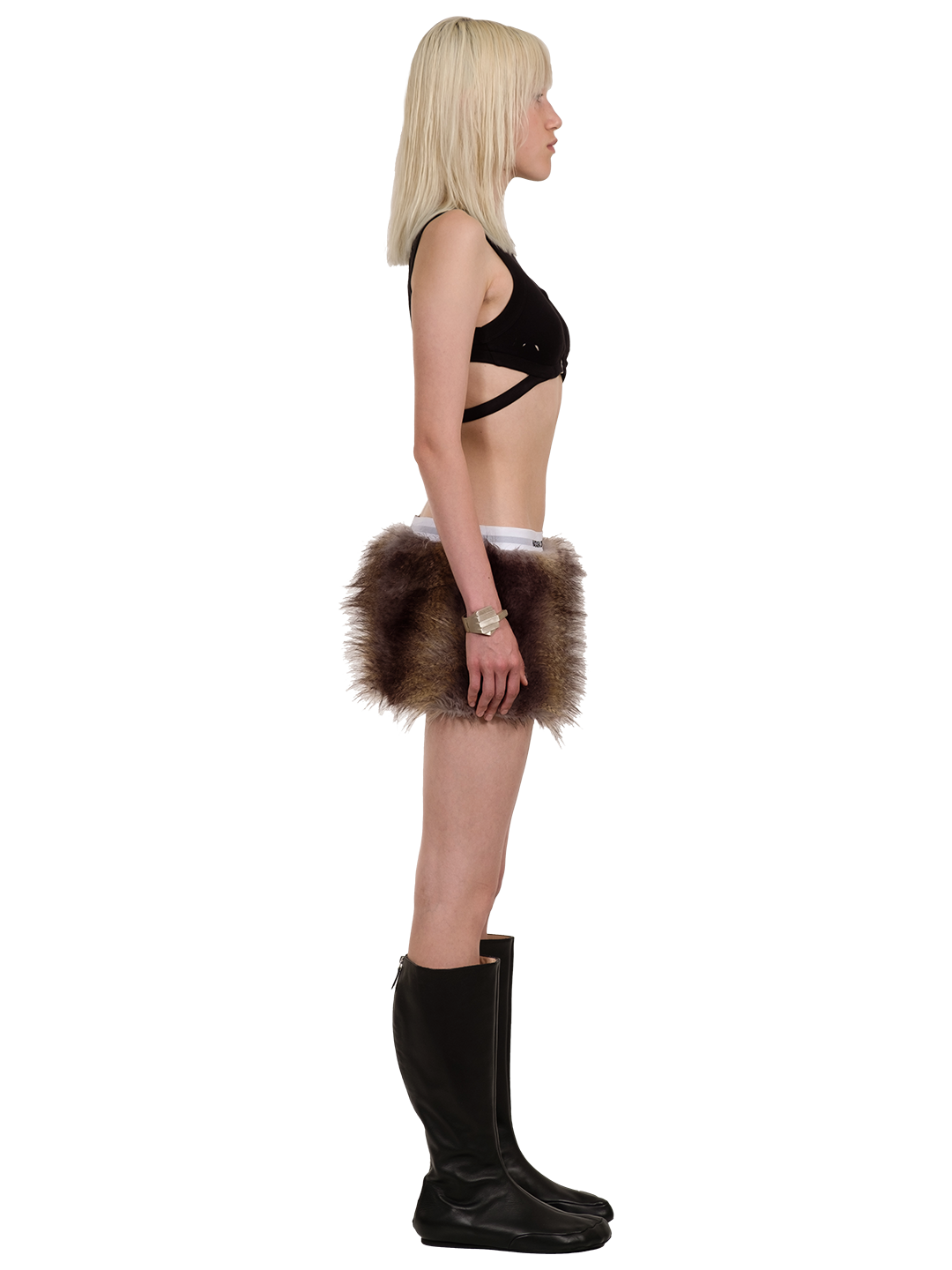 FAUX FUR MINI SKIRT