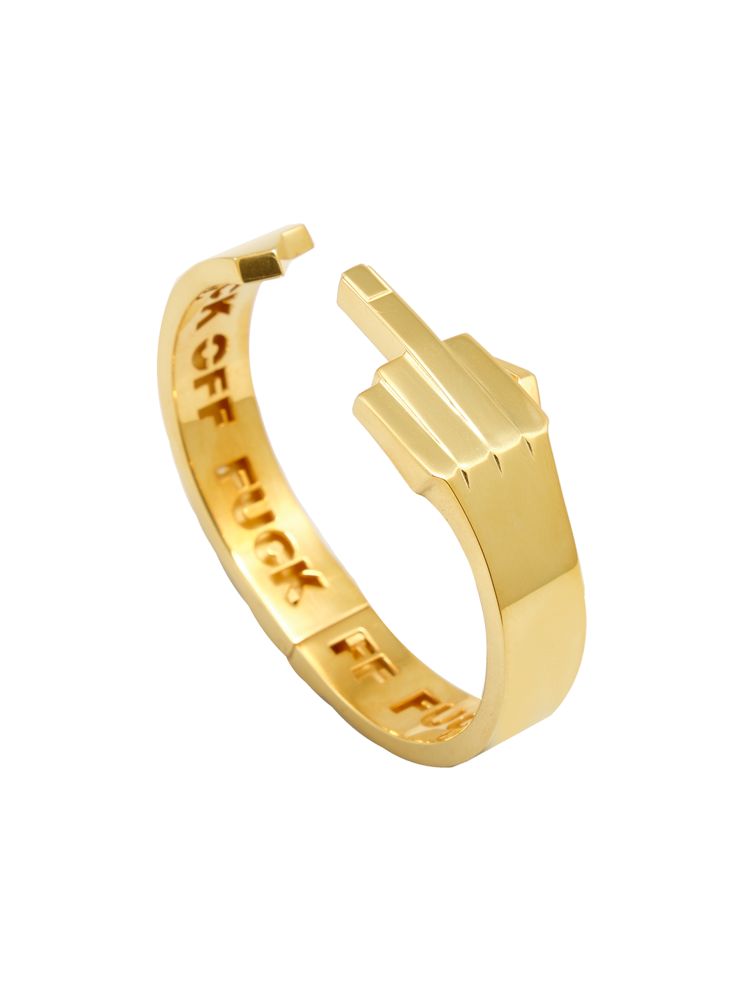 MIDDLE FINGER BRACELET GOLD PLATED SILVER