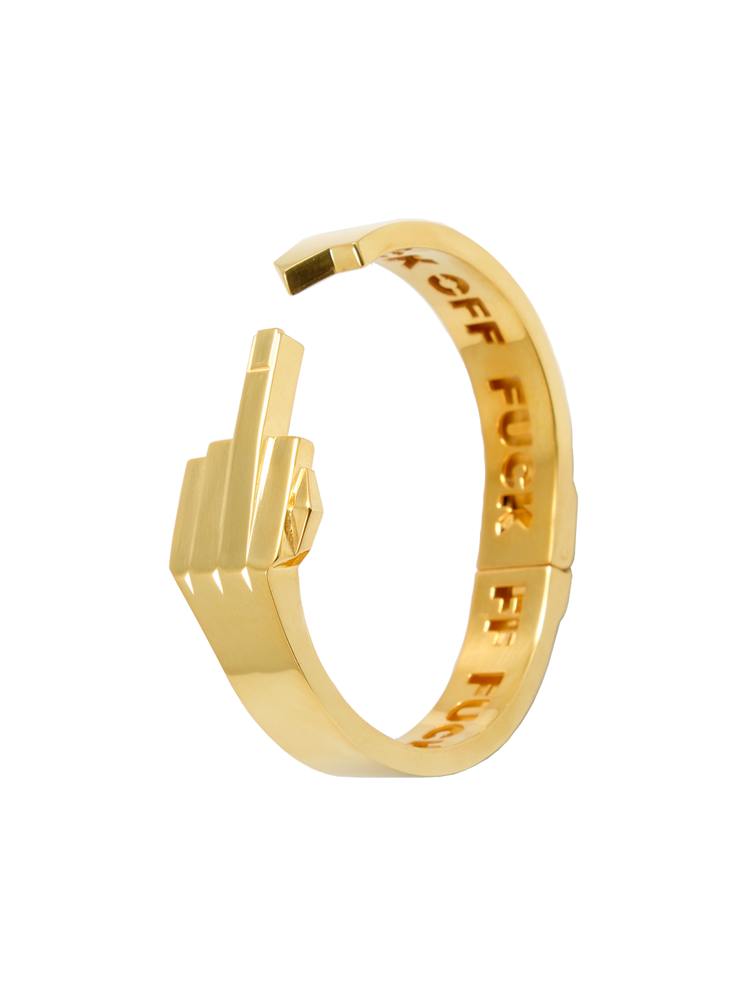 MIDDLE FINGER BRACELET GOLD PLATED SILVER