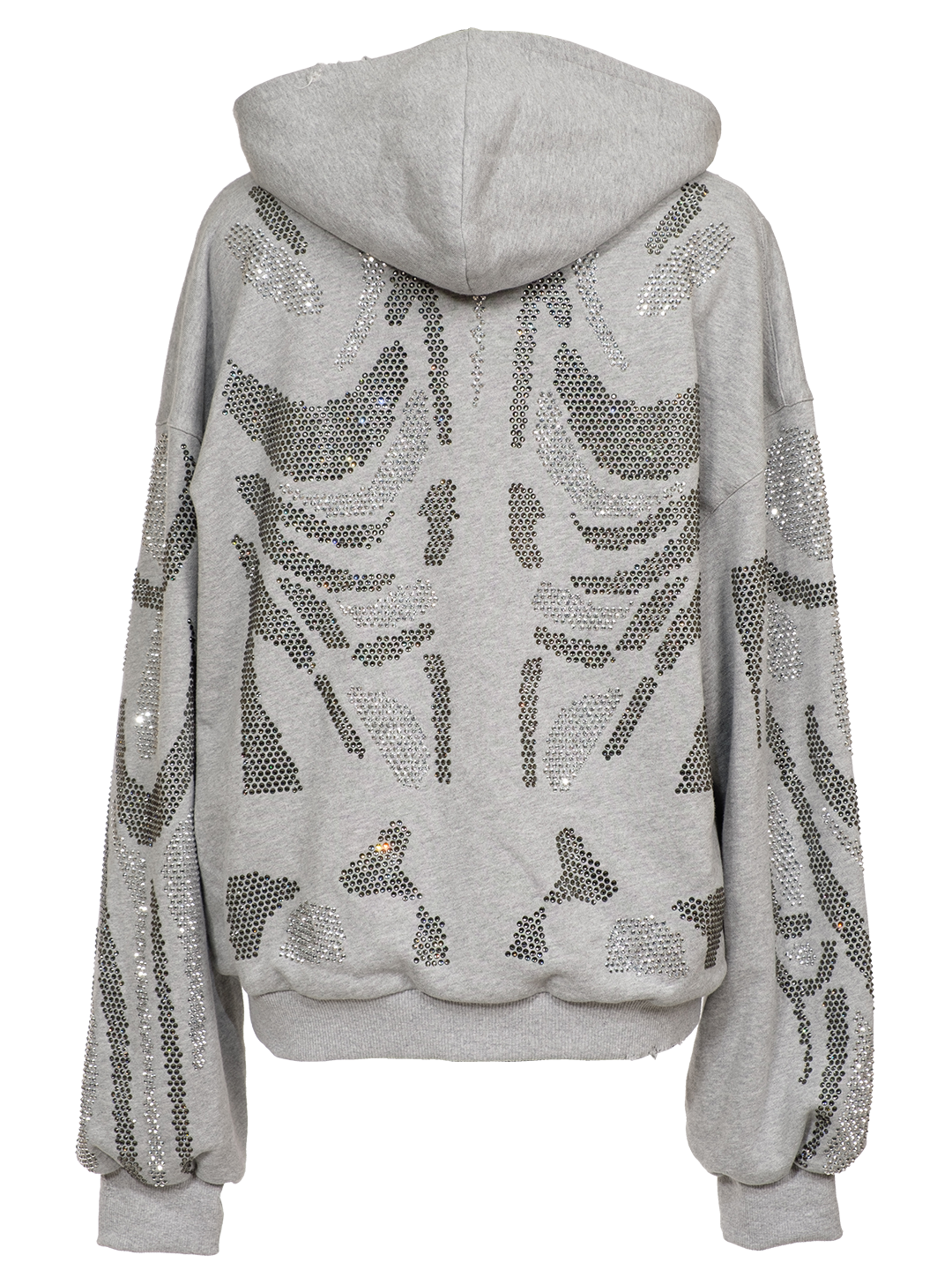 Rhinestones Zip-up Hoodie