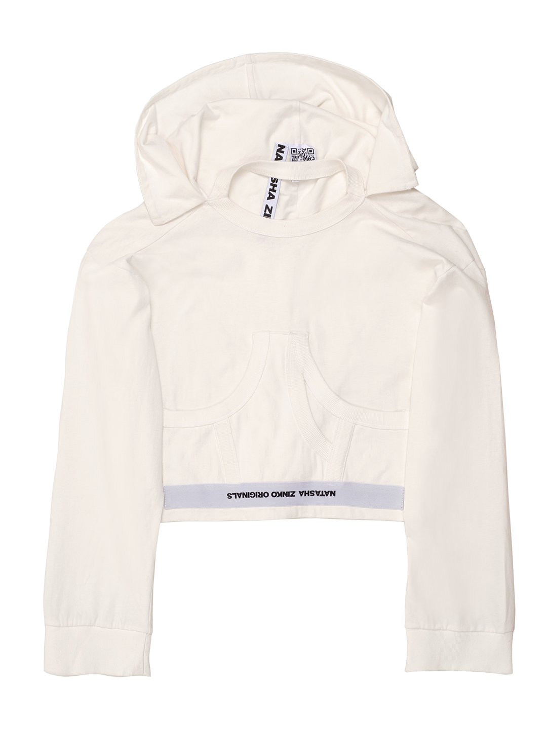 Underwear Pouch Pocket Cropped Hoodie