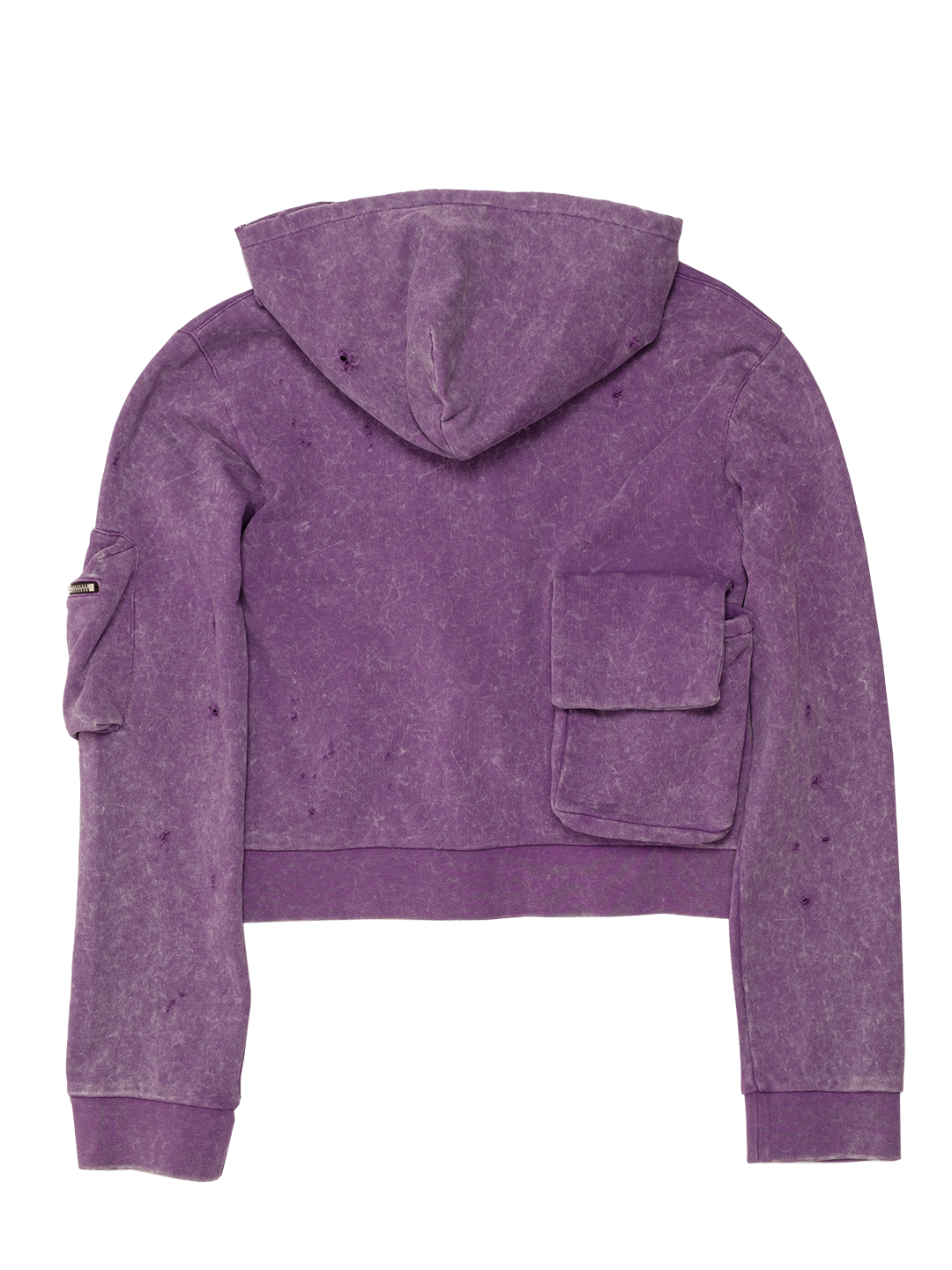 Cropped Cargo Hoodie
