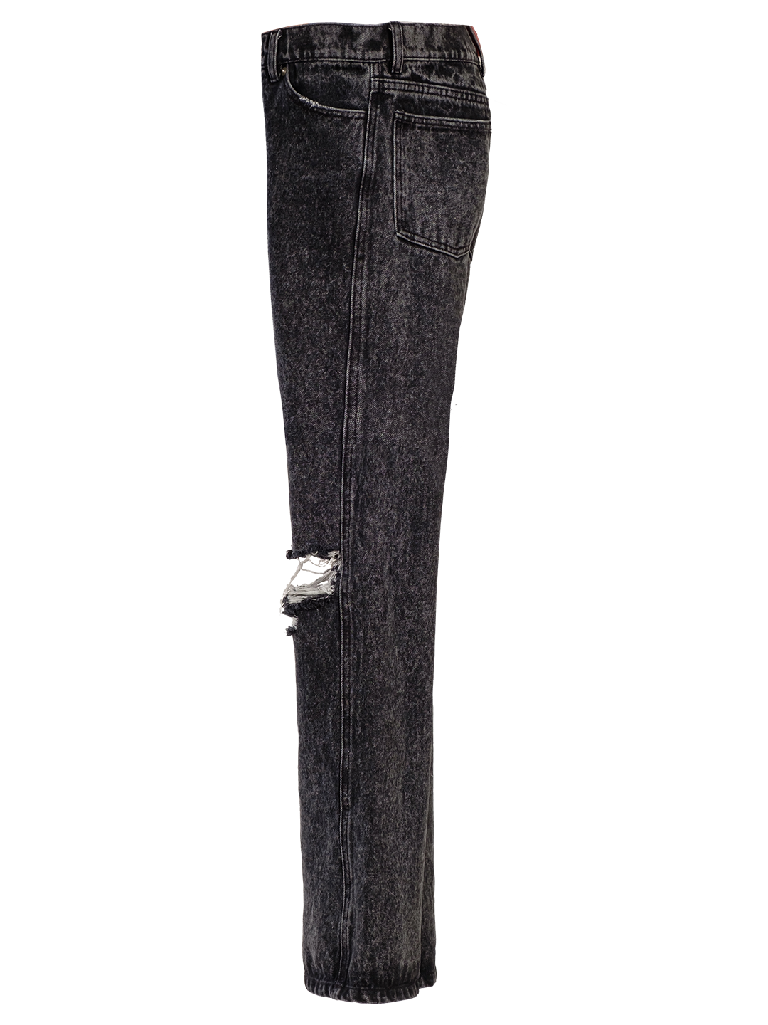 DISTRESSED KNEES FLARED JEANS