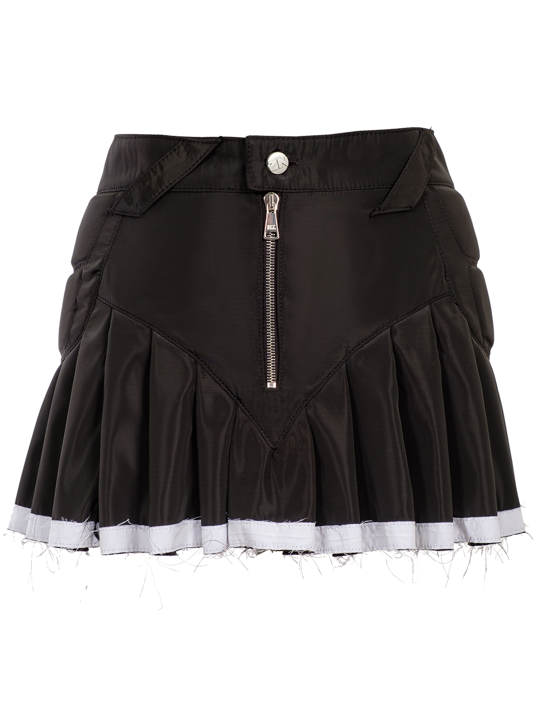 PLEATED MOTO SKIRT