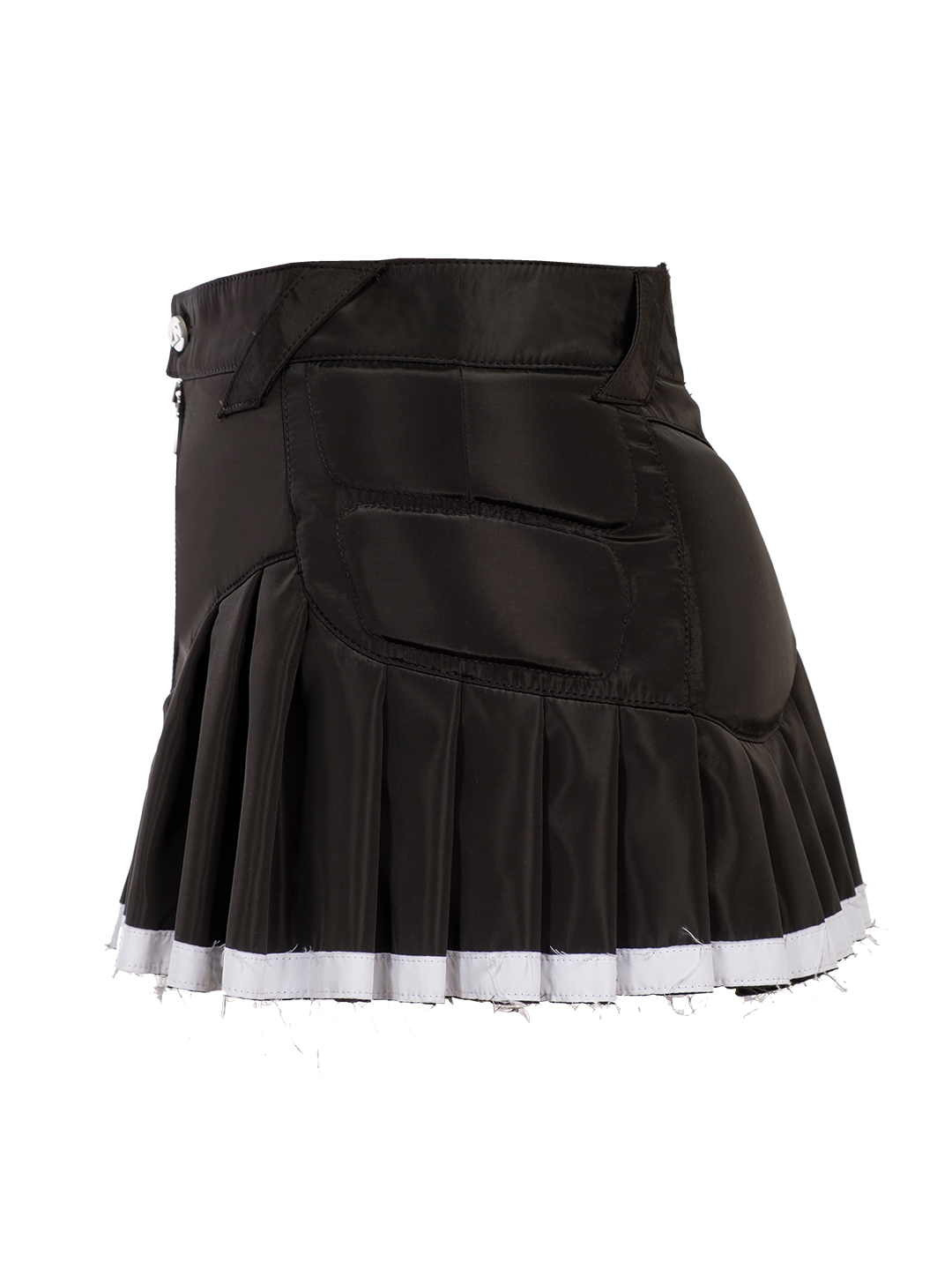 PLEATED MOTO SKIRT