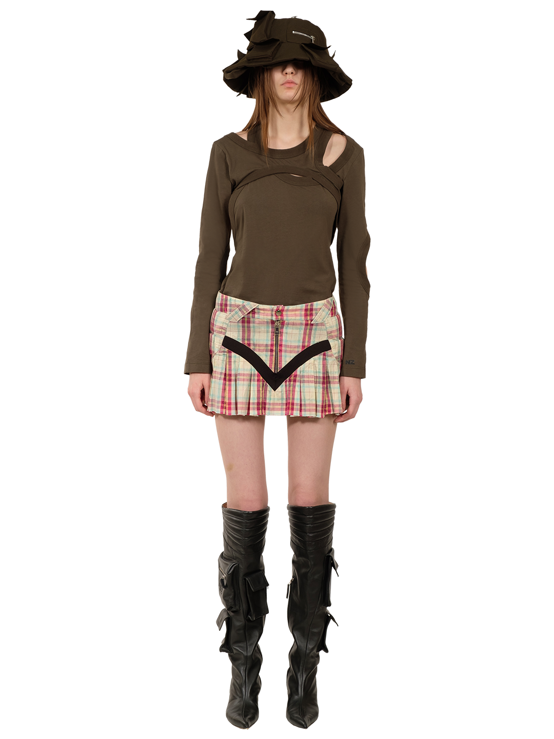 M-BIKE PLEATED SKIRT
