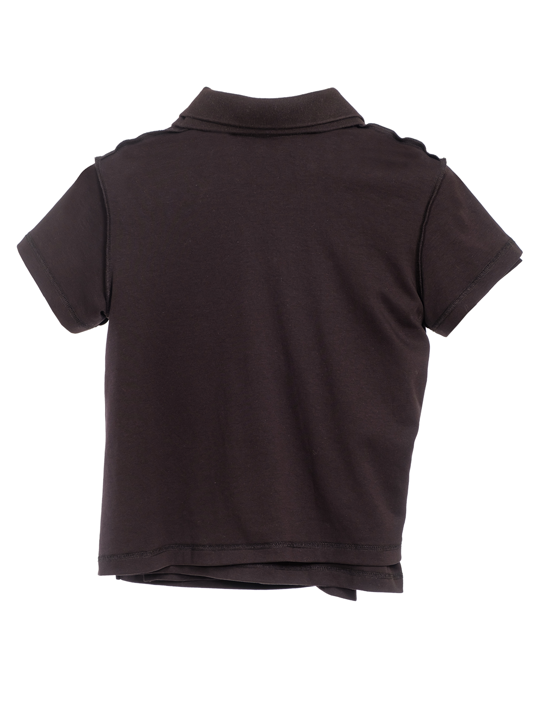 SHRUNKEN DOUBLE POLO BLACK