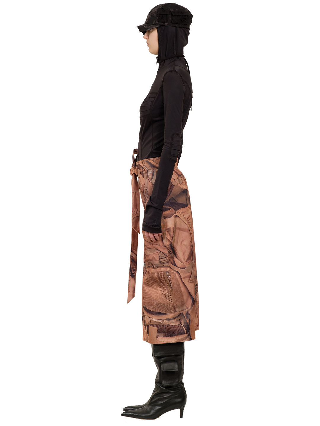 PRINTED MIDI SKIRT