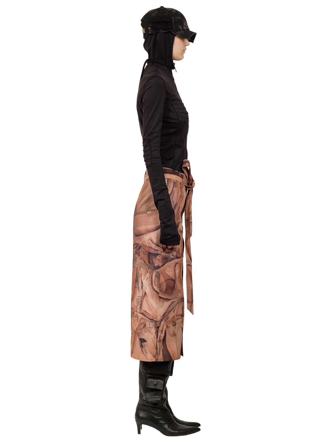 PRINTED MIDI SKIRT