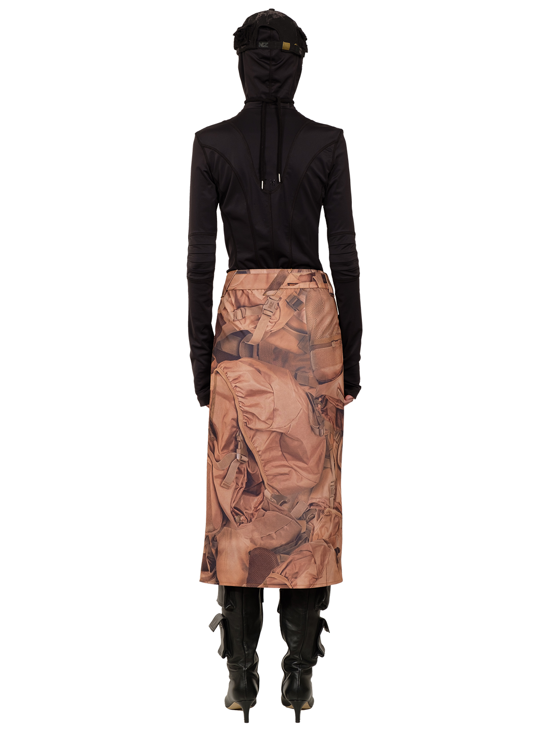 PRINTED MIDI SKIRT