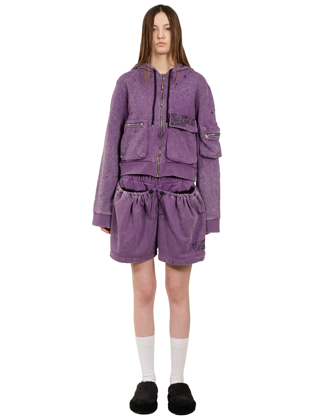 Cropped Cargo Hoodie
