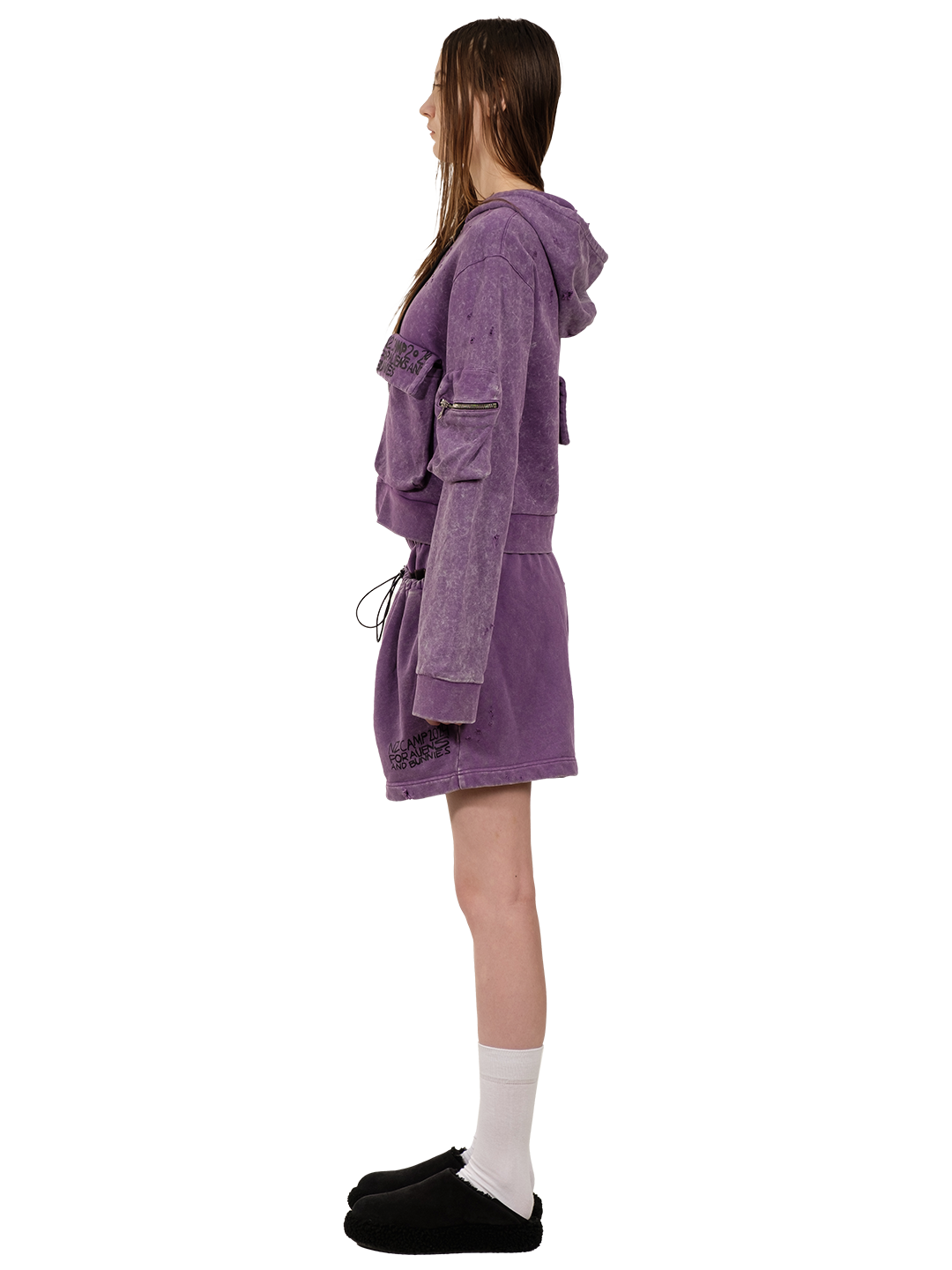 Cropped Cargo Hoodie