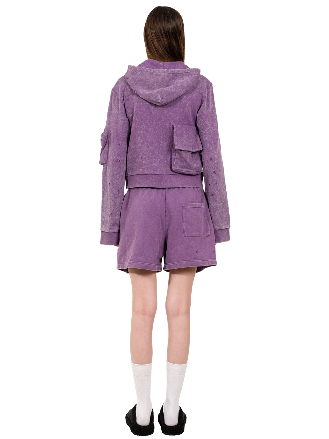 Cropped Cargo Hoodie
