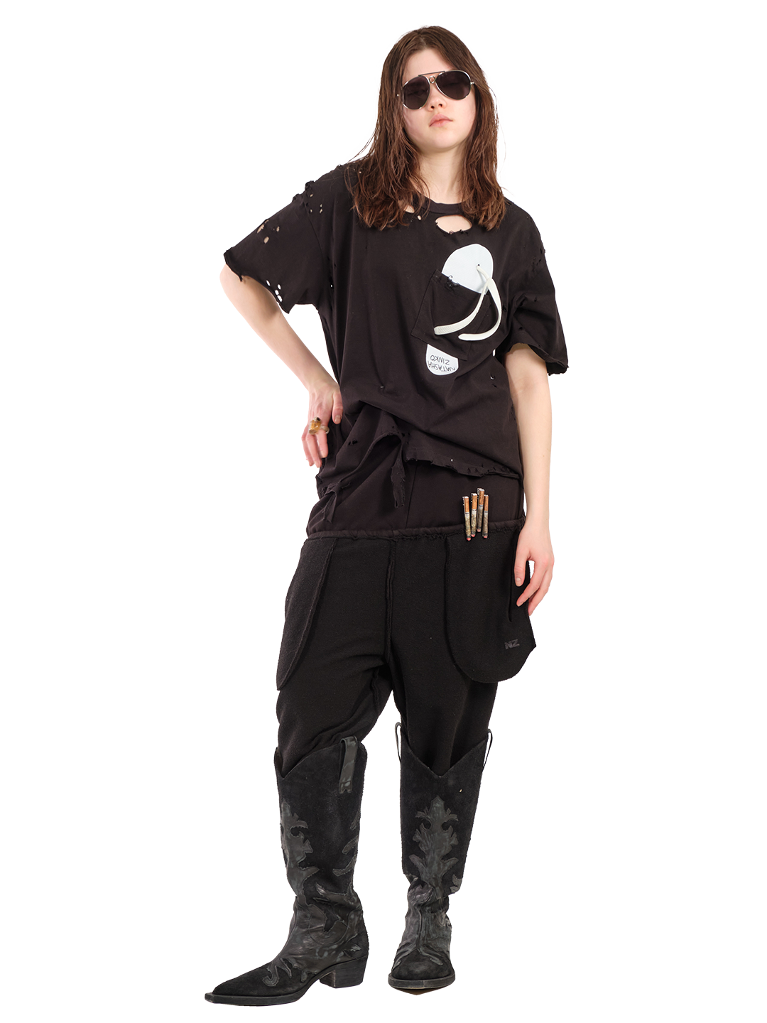 DISTRESSED FLOP T-SHIRT x HAVAIANAS