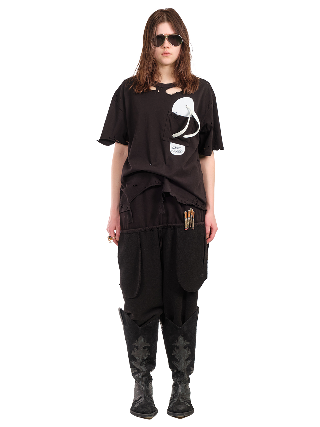 DISTRESSED FLOP T-SHIRT x HAVAIANAS