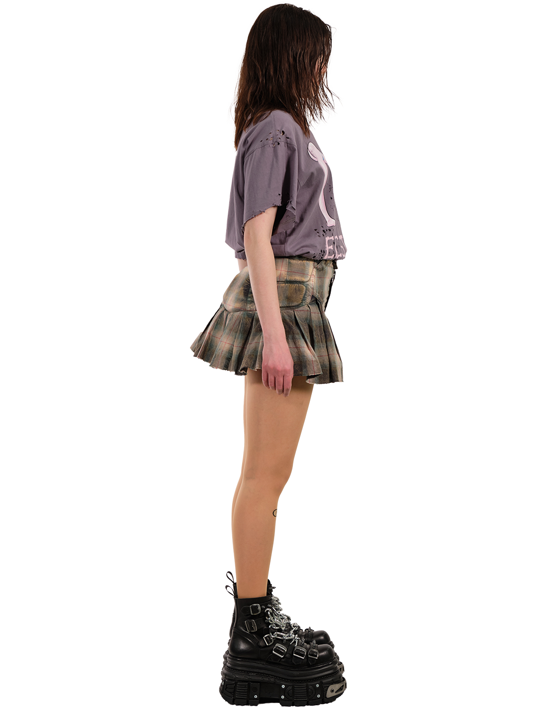 UPCYCLED MINI MOTO SKIRT