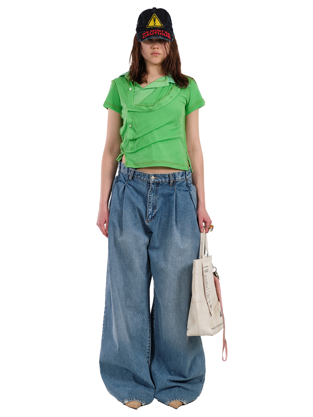 PLEATED JEANS