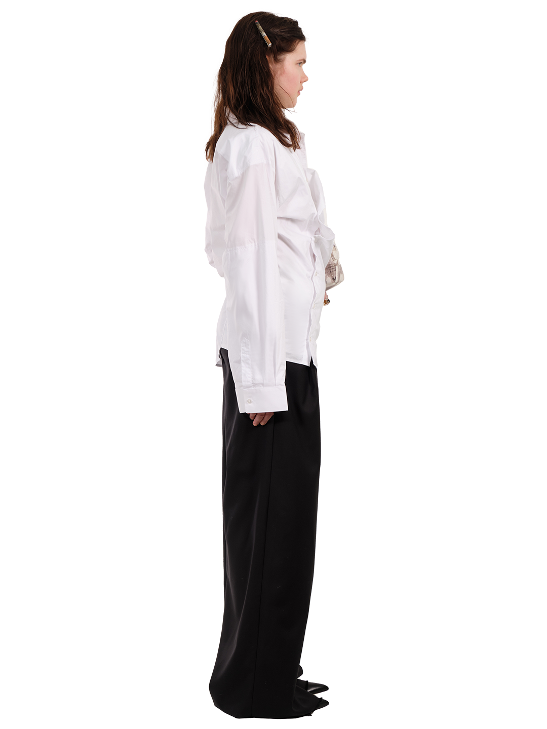 TWISTED DOUBLE COTTON SHIRT