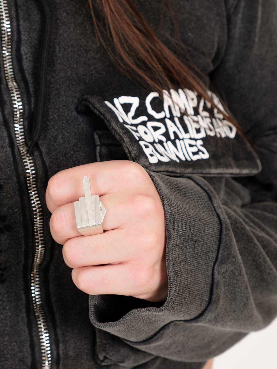 Camping Cropped Cargo Hoodie