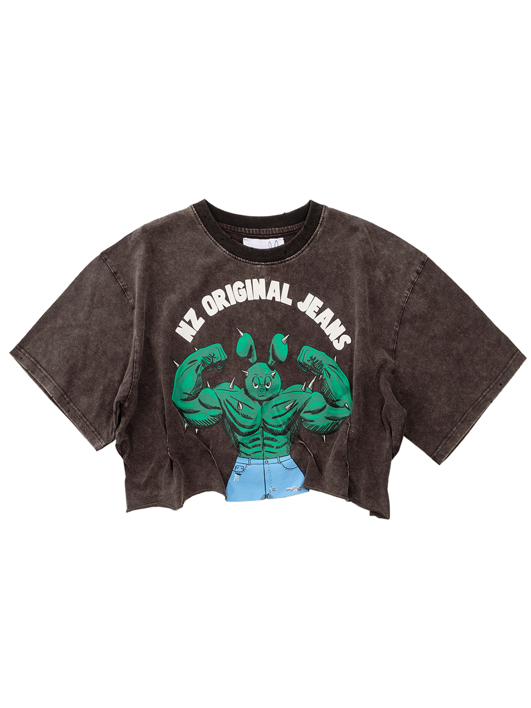 NZ Original Jeans Pleated Cropped T- Shirt