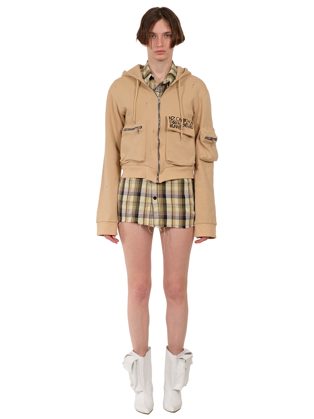 Camping Cropped Cargo Hoodie