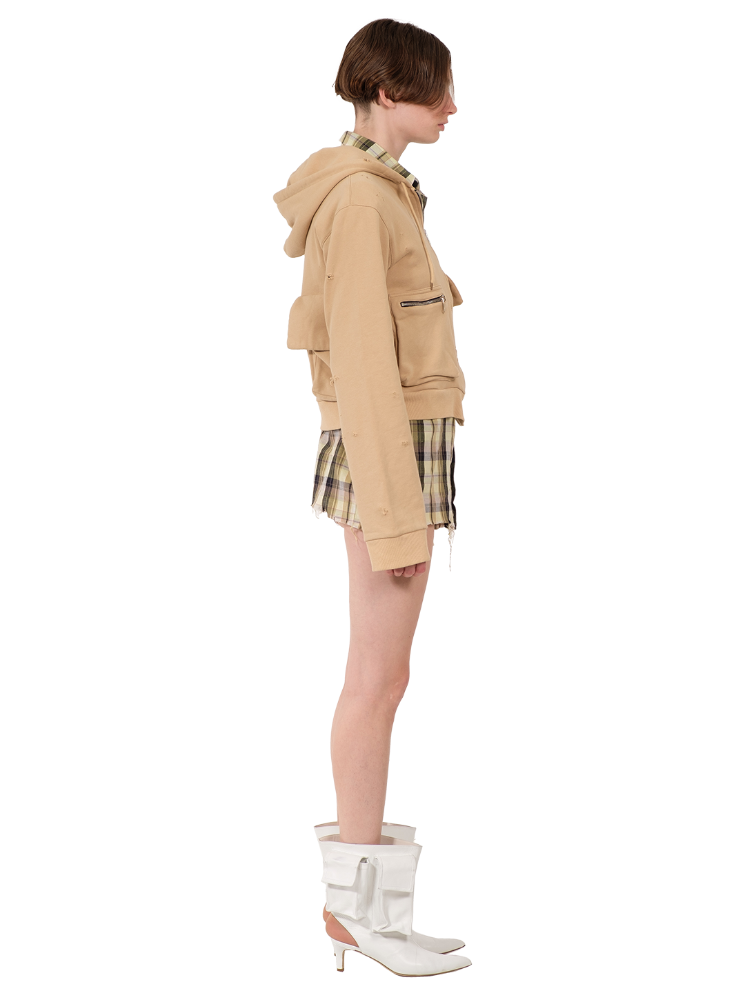 Camping Cropped Cargo Hoodie