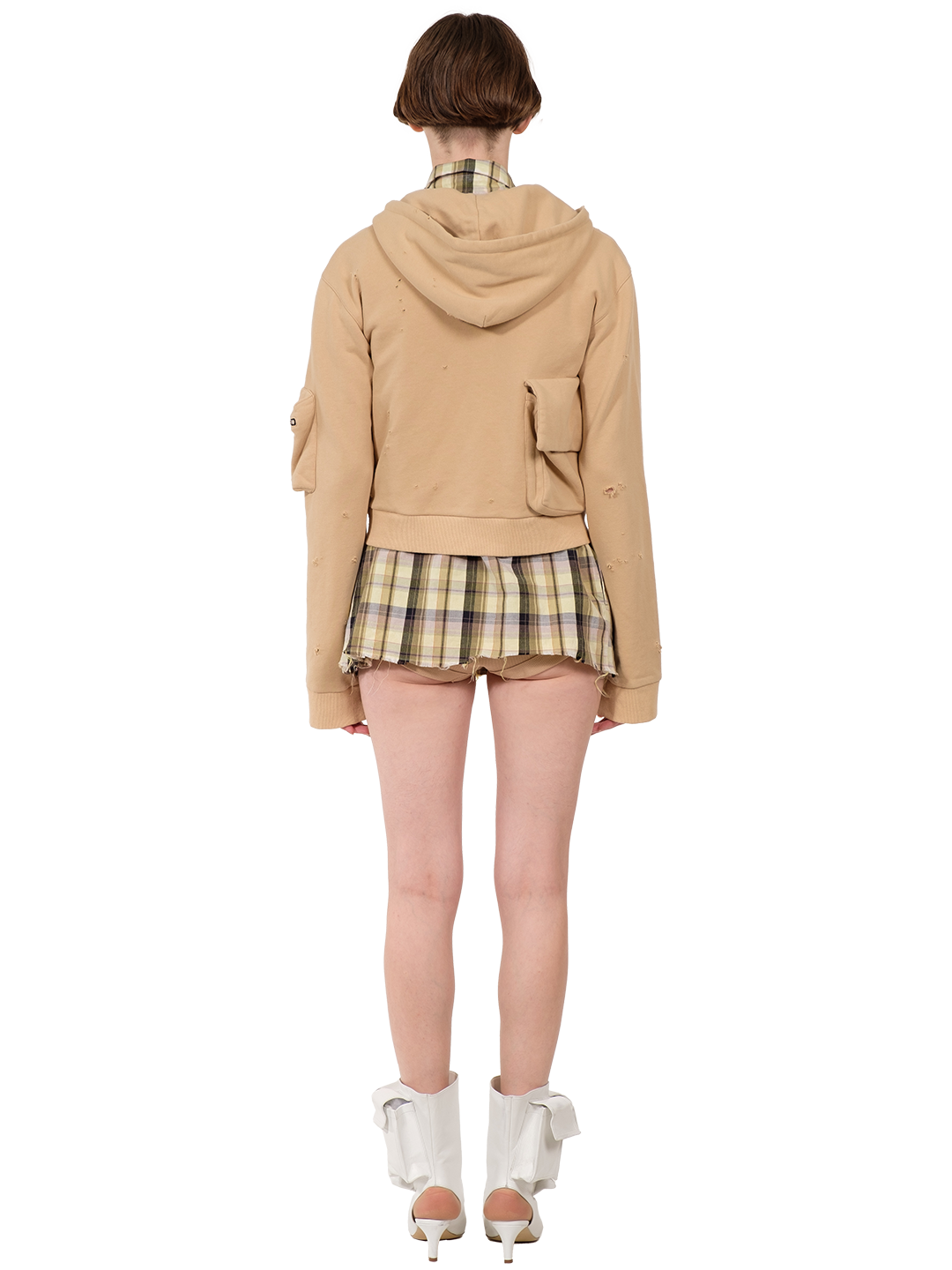 Camping Cropped Cargo Hoodie