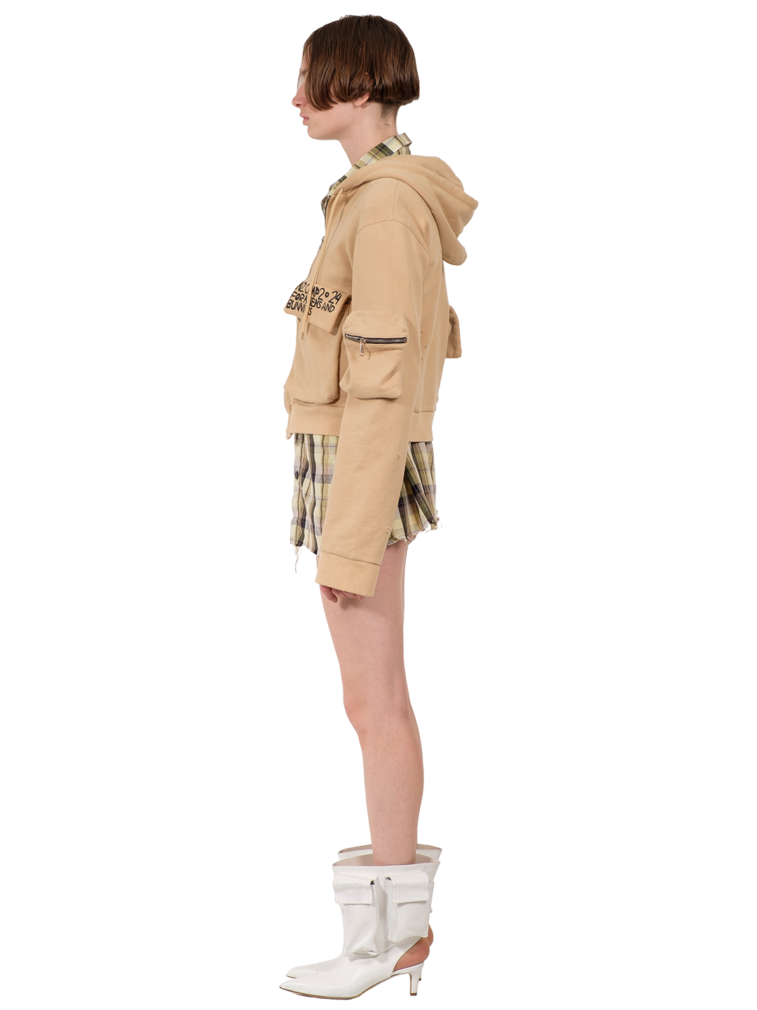 Camping Cropped Cargo Hoodie