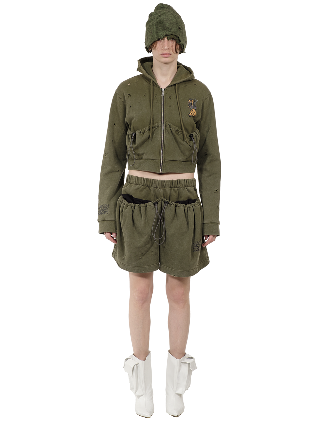 Camping Cropped Pouch Hoodie