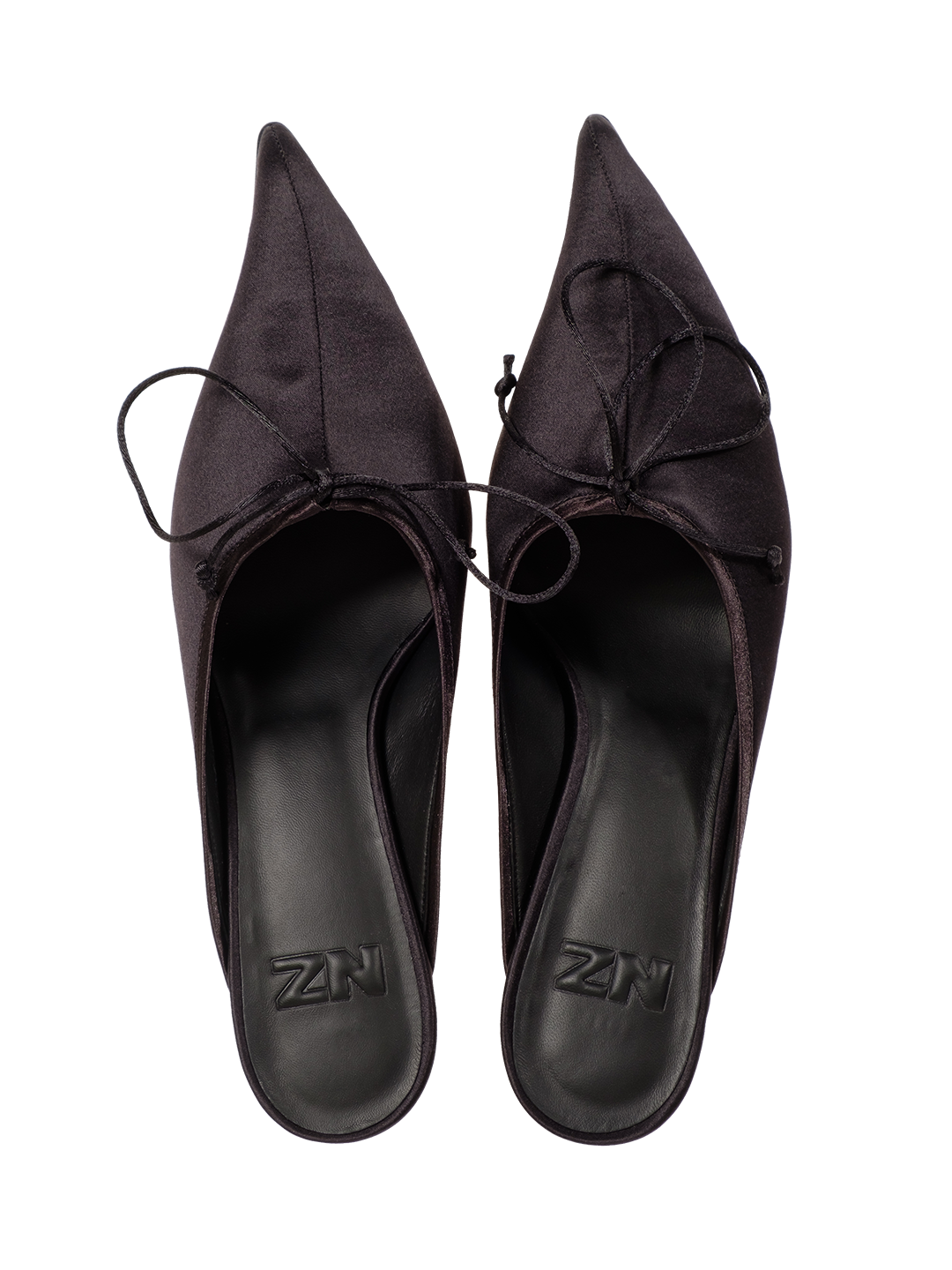 KITTEN HEEL MULE WITH BOW