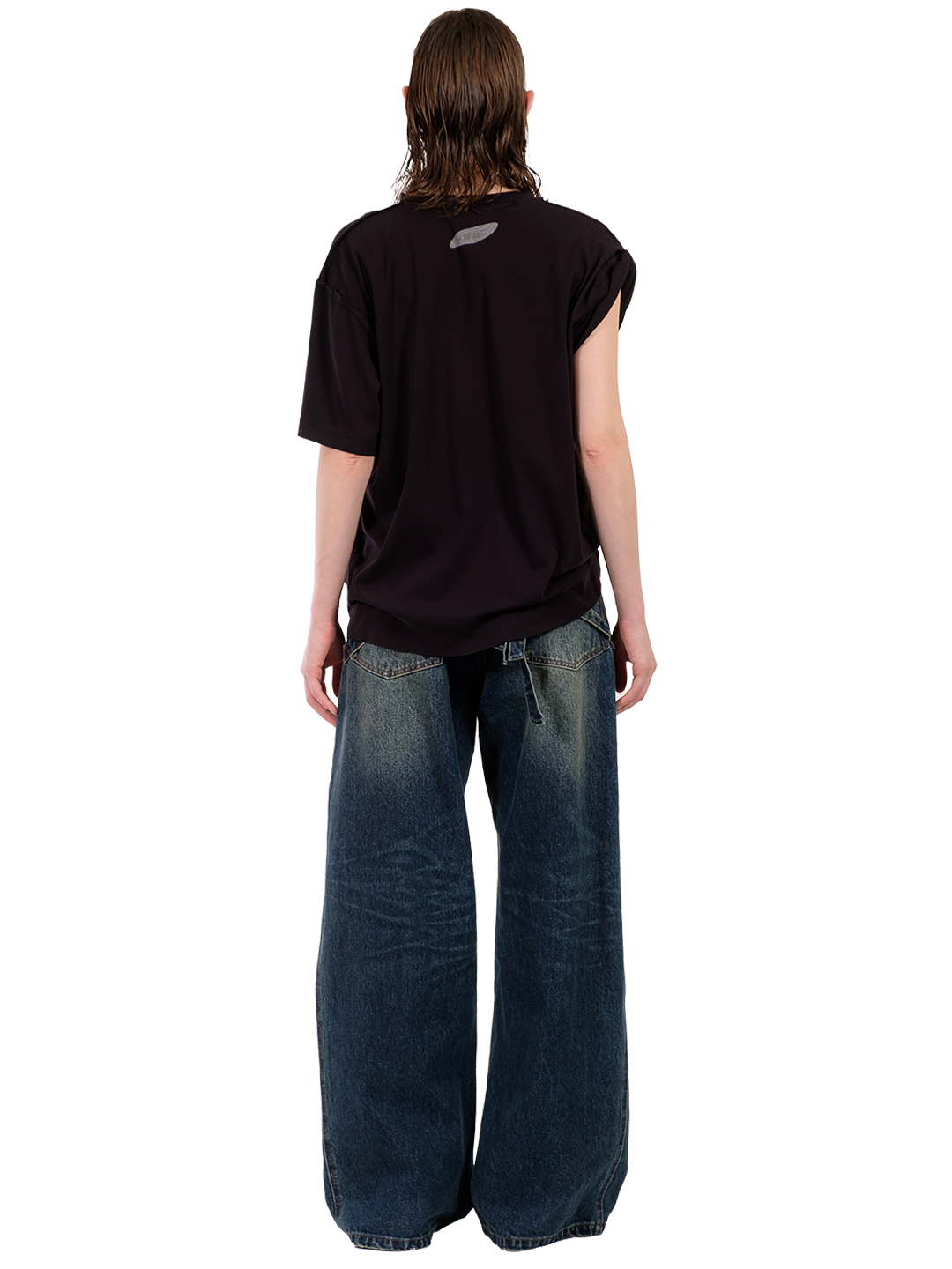 ONE SLEEVE SEXY T-SHIRT PLASTIC