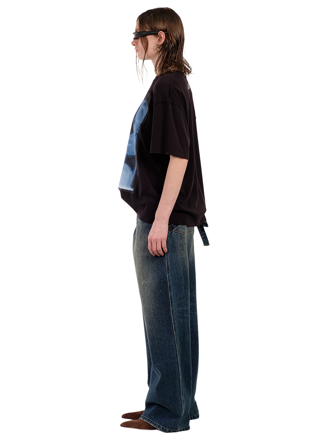 ONE SLEEVE SEXY T-SHIRT PLASTIC