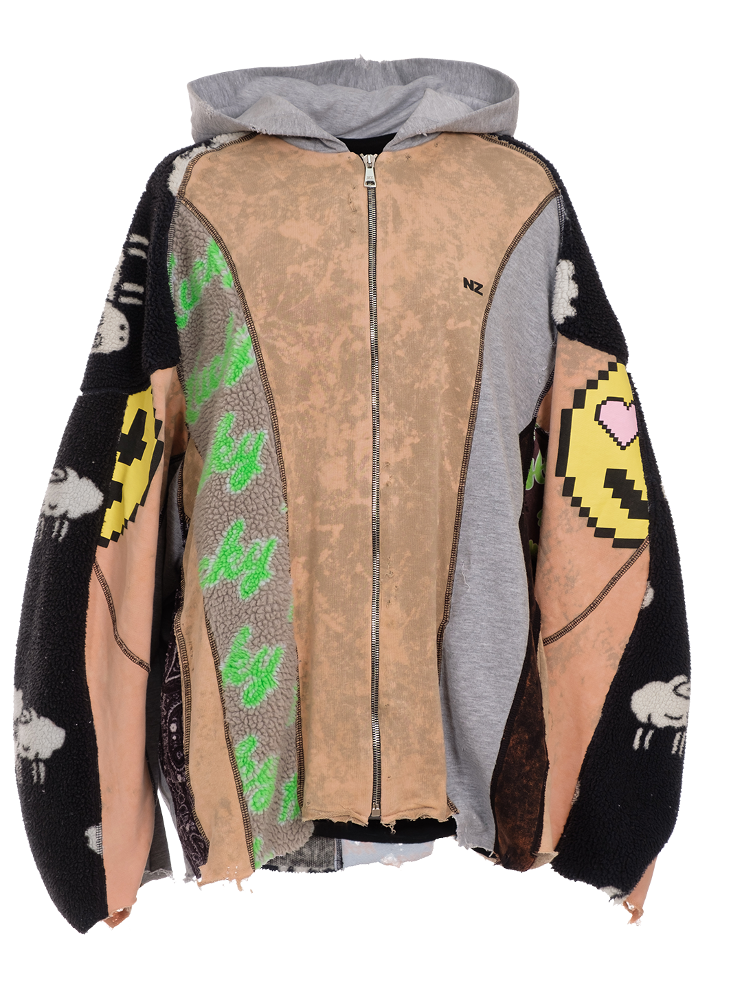 Upcycled Hoodie Jacket