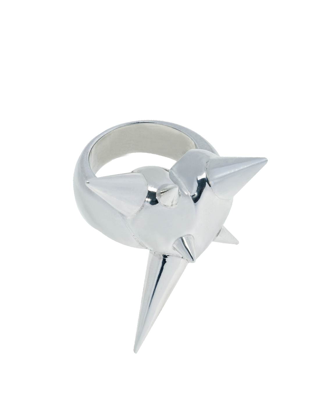 Giant Heart Spikes Small Ring