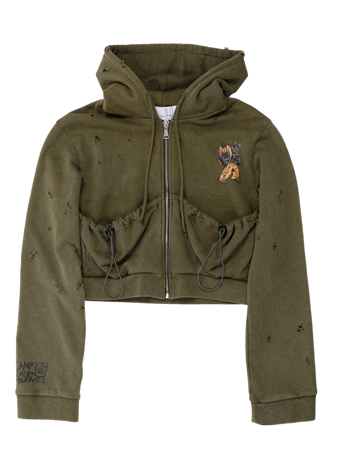 Camping Cropped Pouch Hoodie